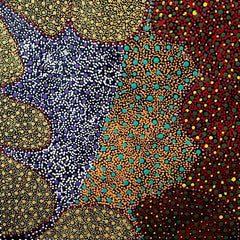 Small dot painting by Aboriginal artist Shirley Dixon