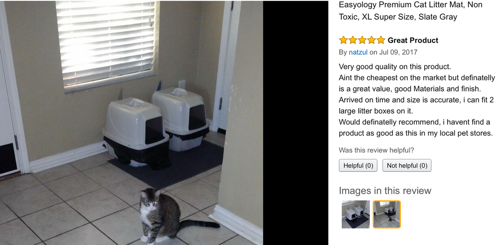 easyology premium cat litter mat