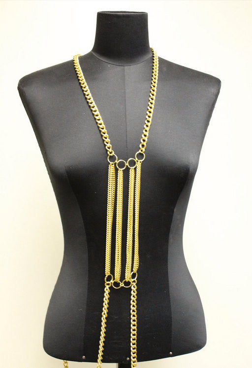 The Angela Gold Body Chain: SIZE 1X-3X – Ready To Stare