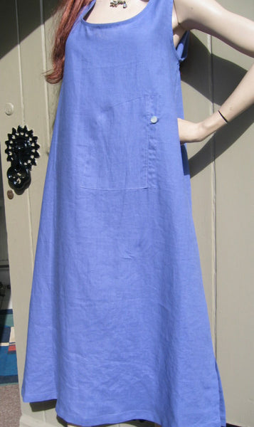 EVA TRALALA Womens Linen Front Pocket Sleeveless Dress NAPOLI (was £75 ...