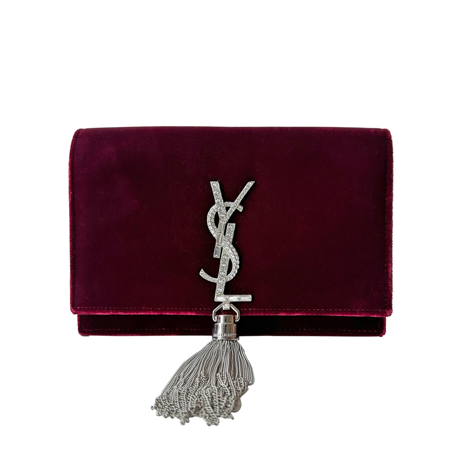 Shop authentic Saint Laurent Kate Velvet Shoulder Bag at revogue for ...