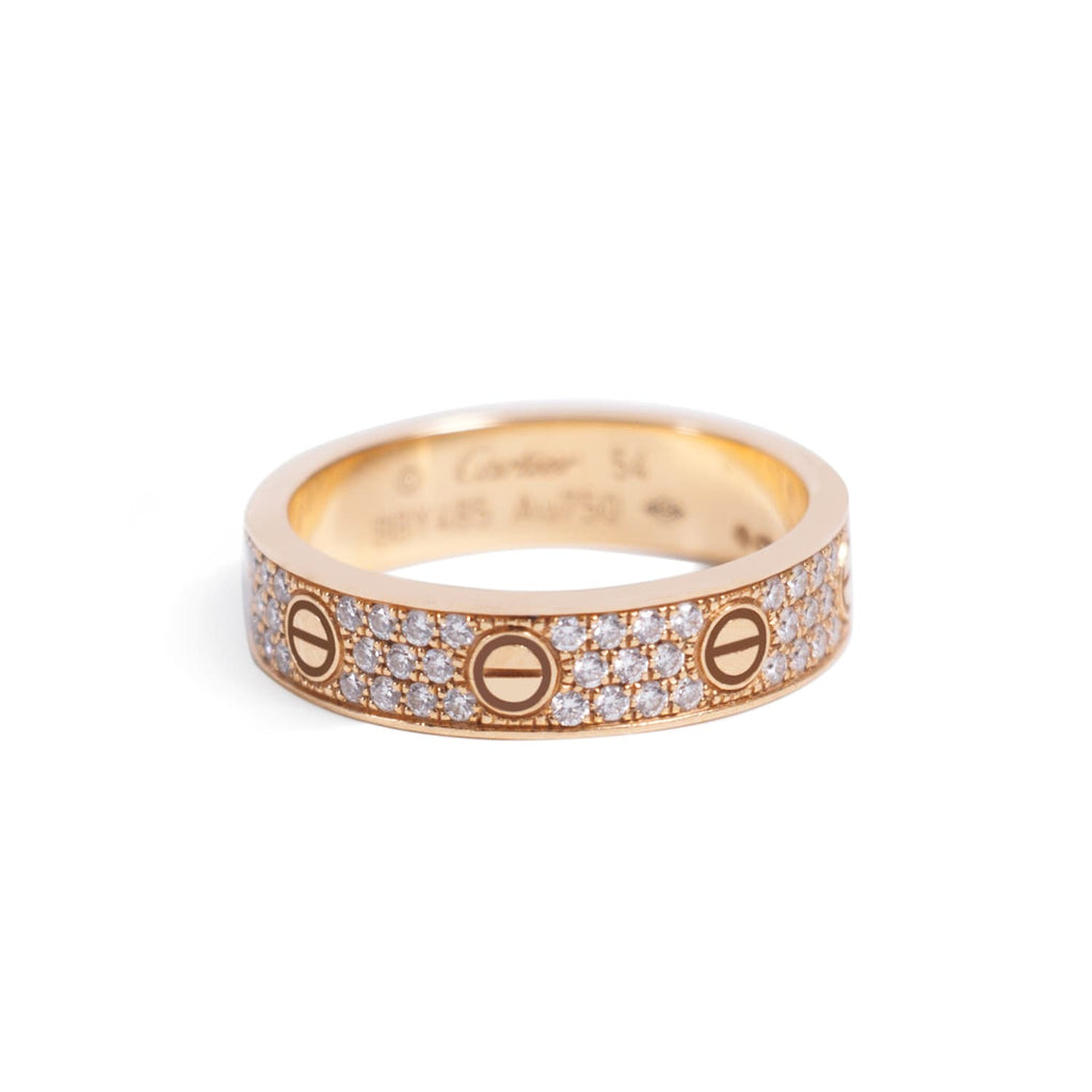 cartier love ring diamond pave