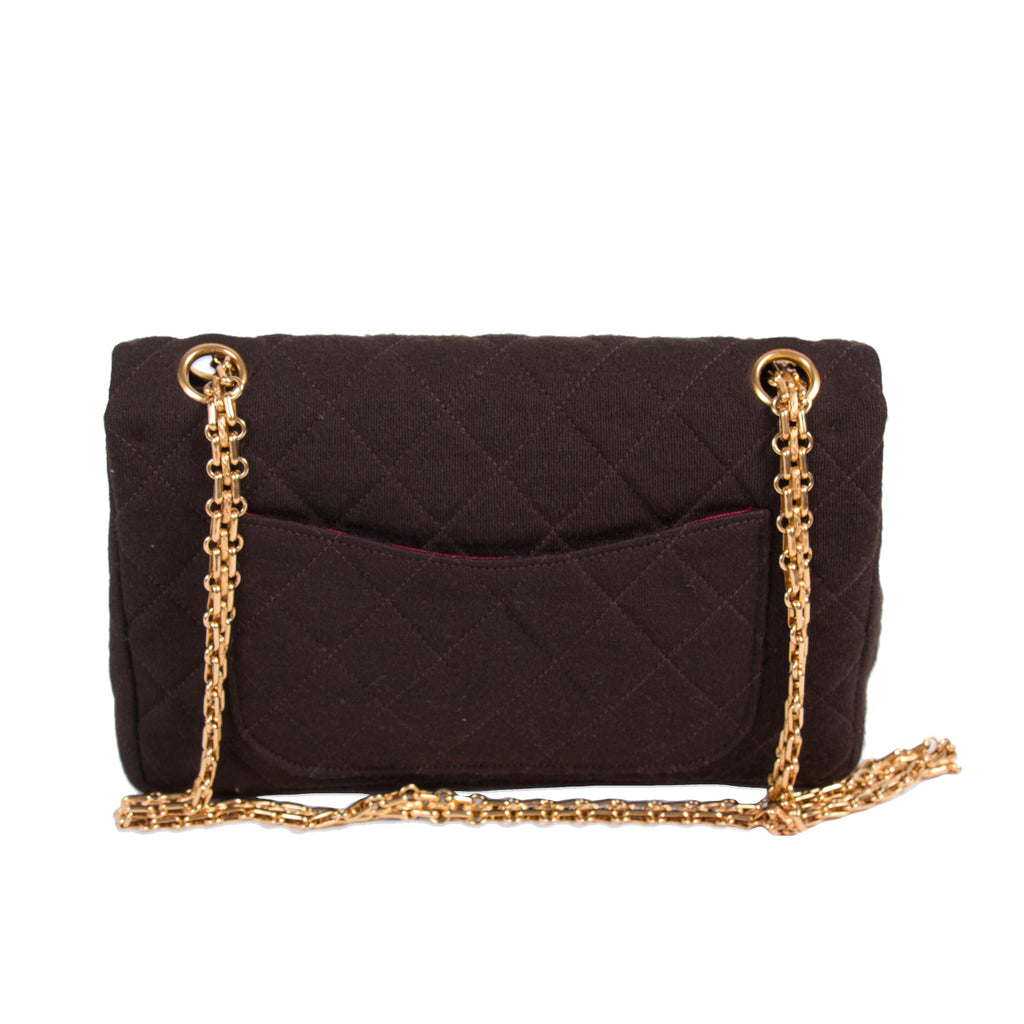 Shop authentic Chanel Vintage Classic Jersey Small Flap Bag at revogue ...
