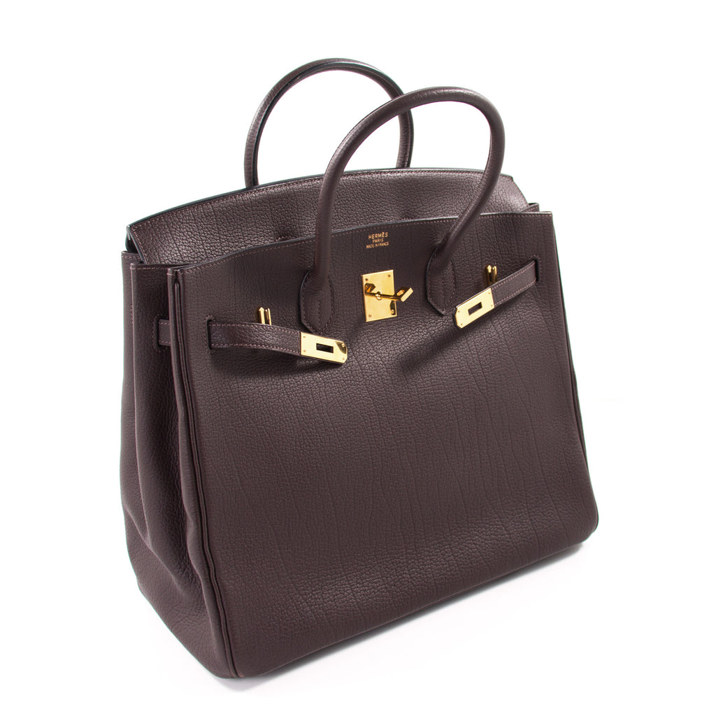 Birkin 36 HAC Cafe Fjord Leather 