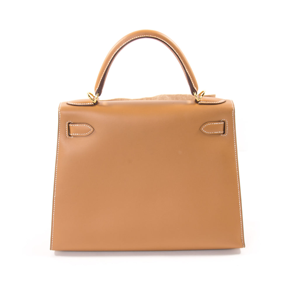 Shop authentic Hermès Kelly 28 Sellier Gold Chamonix Calf at revogue ...