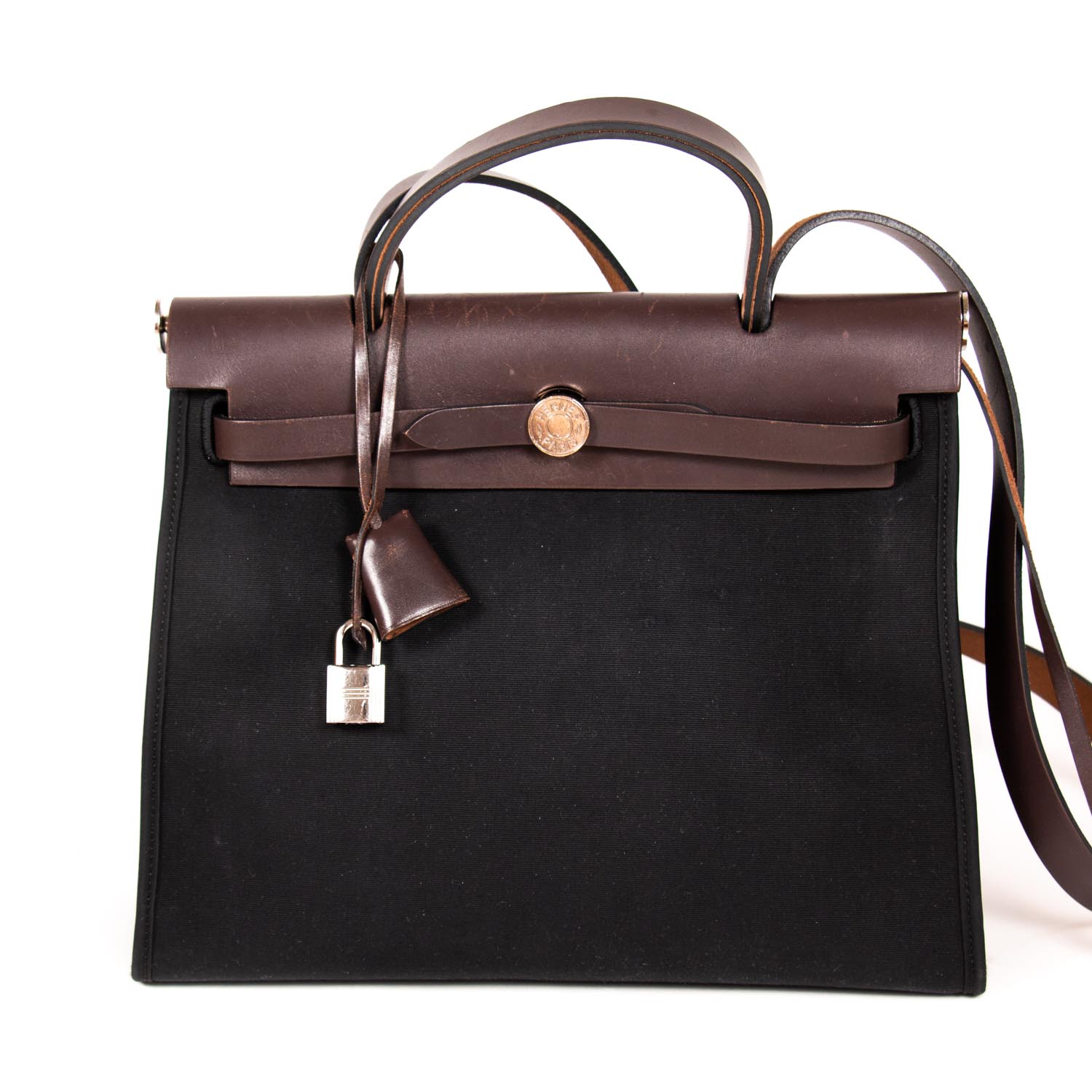 Shop authentic Hermès Herbag Zip 31 Brown Black at revogue for just USD ...