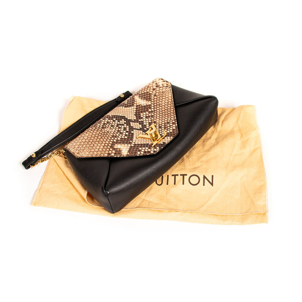 Louis Vuitton Petale Pink Taurillon Leather Ayers Snakeskin Soft Lockit PM  Bag  Yoogis Closet