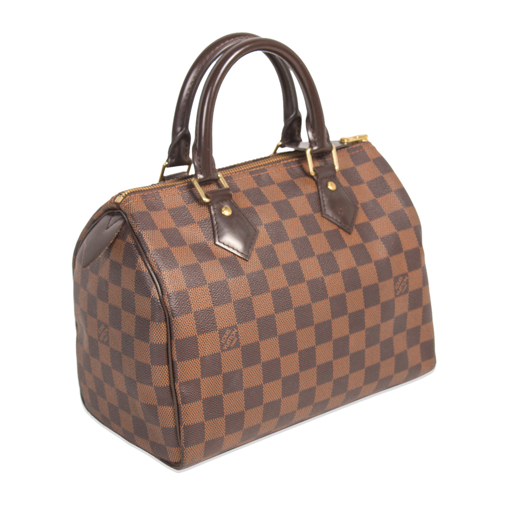 Shop authentic Louis Vuitton Damier Ebene Speedy 25 at revogue for just USD 700.00