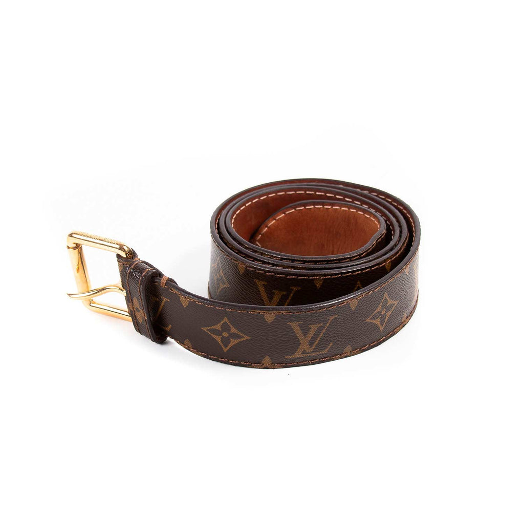 Shop authentic Louis Vuitton Monogram Buckle Belt at revogue for just USD 200.00