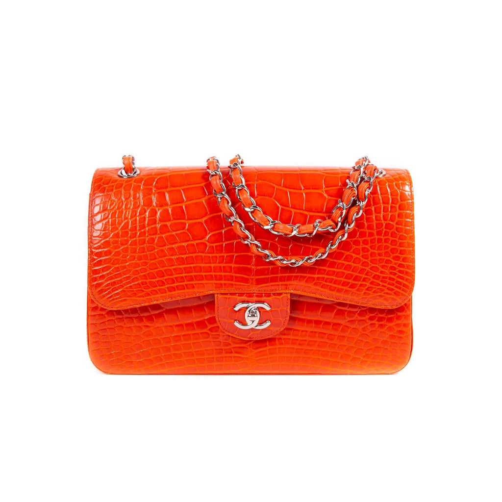 Shop authentic Chanel Classic Crocodile Jumbo Double Flap Bag at ...