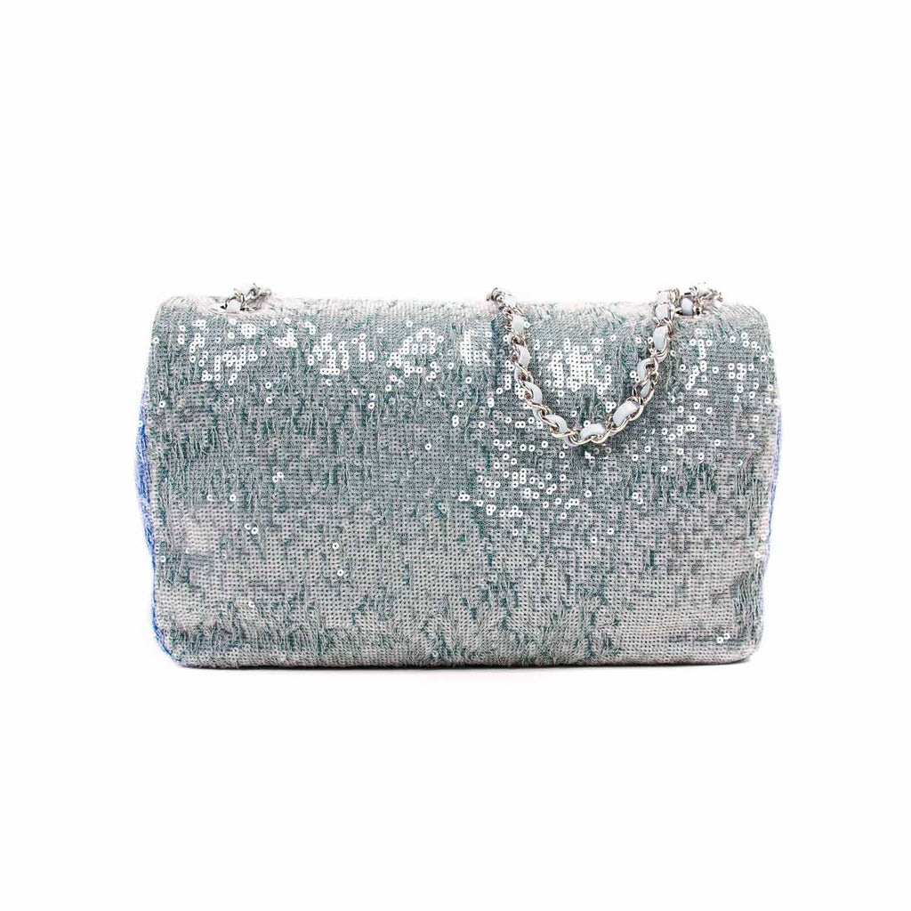 Chanel Blue Sequin Medium Waterfall Sequin Flap Bag Chanel  TLC