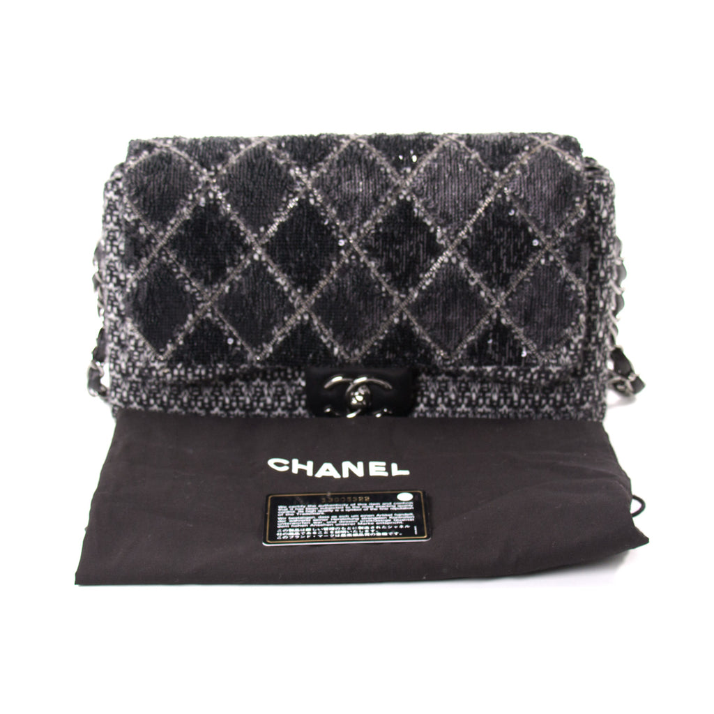Shop authentic Chanel Sequin Tweed Flap Bag at revogue for ...