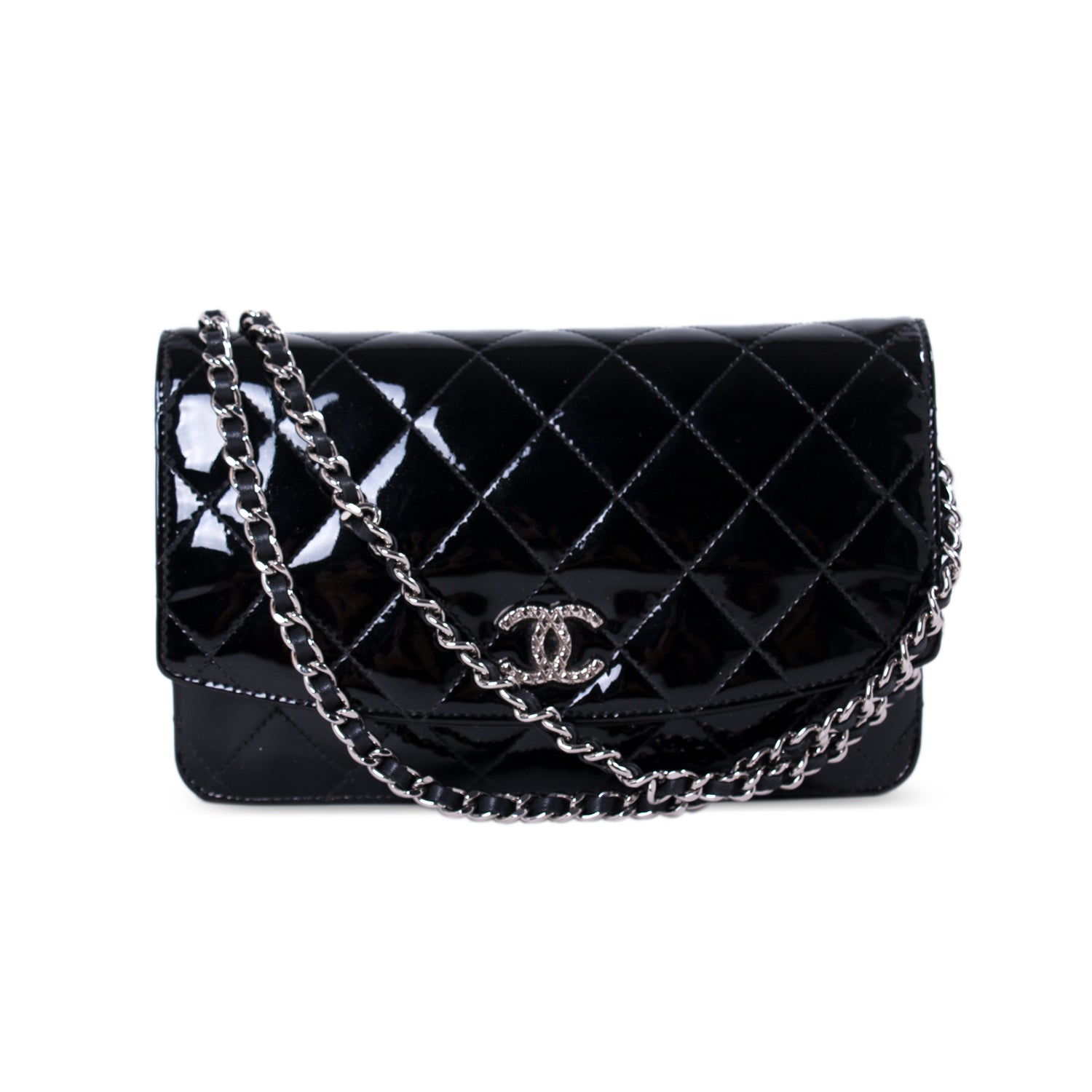 Shop authentic Chanel Patent Leather Wallet on Chain at revogue for ...