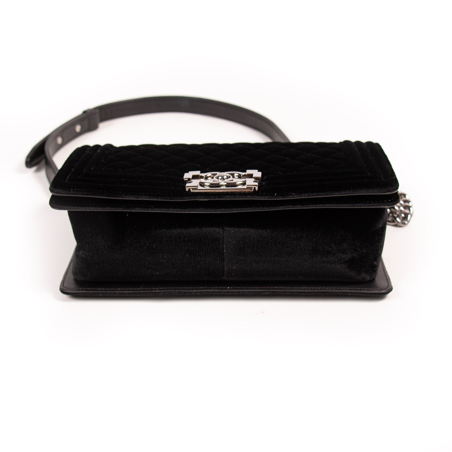 Shop authentic Chanel Medium Velvet Boy Bag at revogue for just USD ...