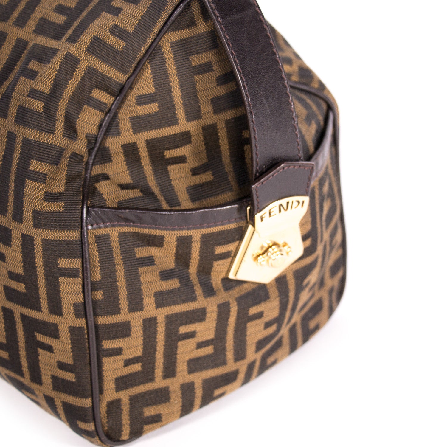 Shop authentic Fendi Zucca Boston Bag at revogue for just USD 475.00