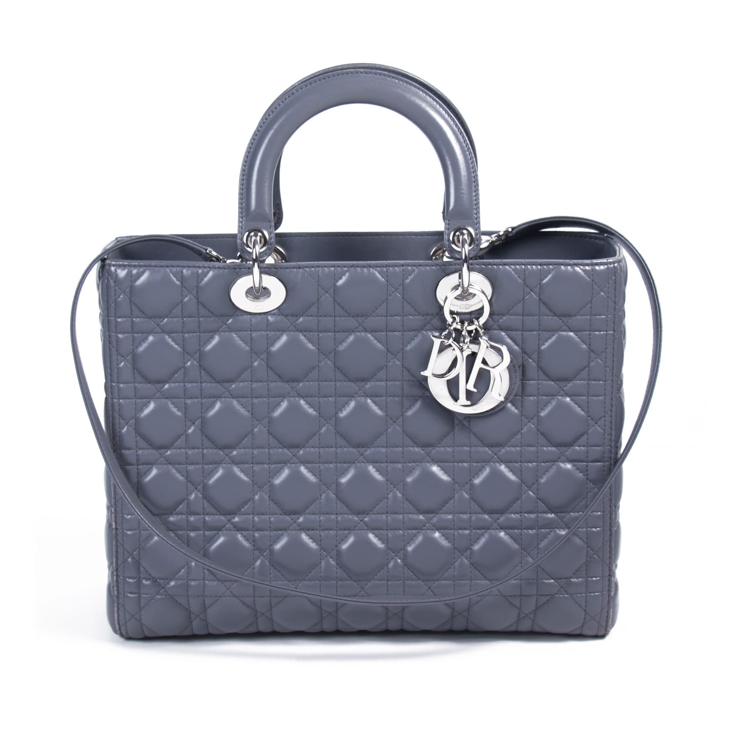 Christian Dior Navy Blue Lady Dior Pearly Medium Bag  The Closet