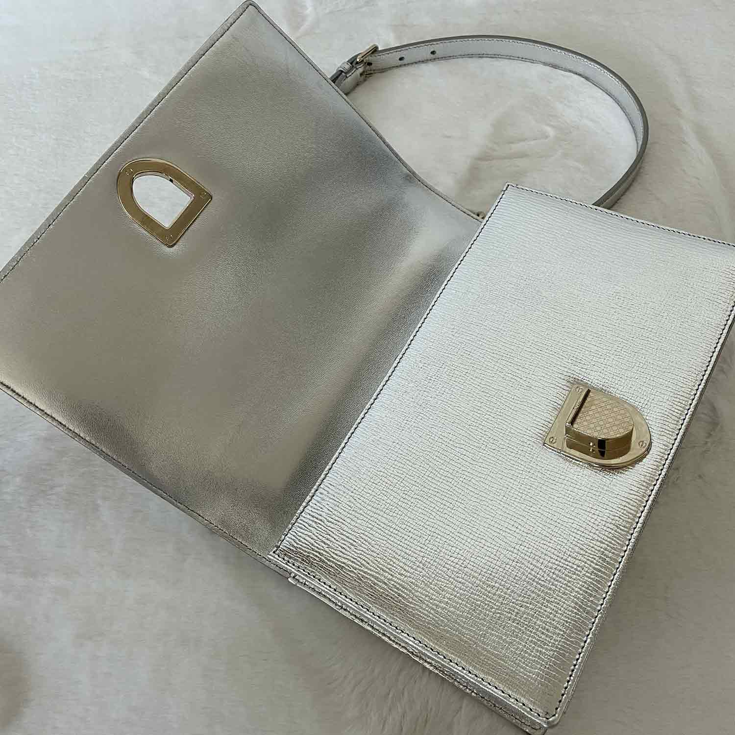 Shop authentic Christian Dior Metallic Diorama Medium Shoulder Bag at ...