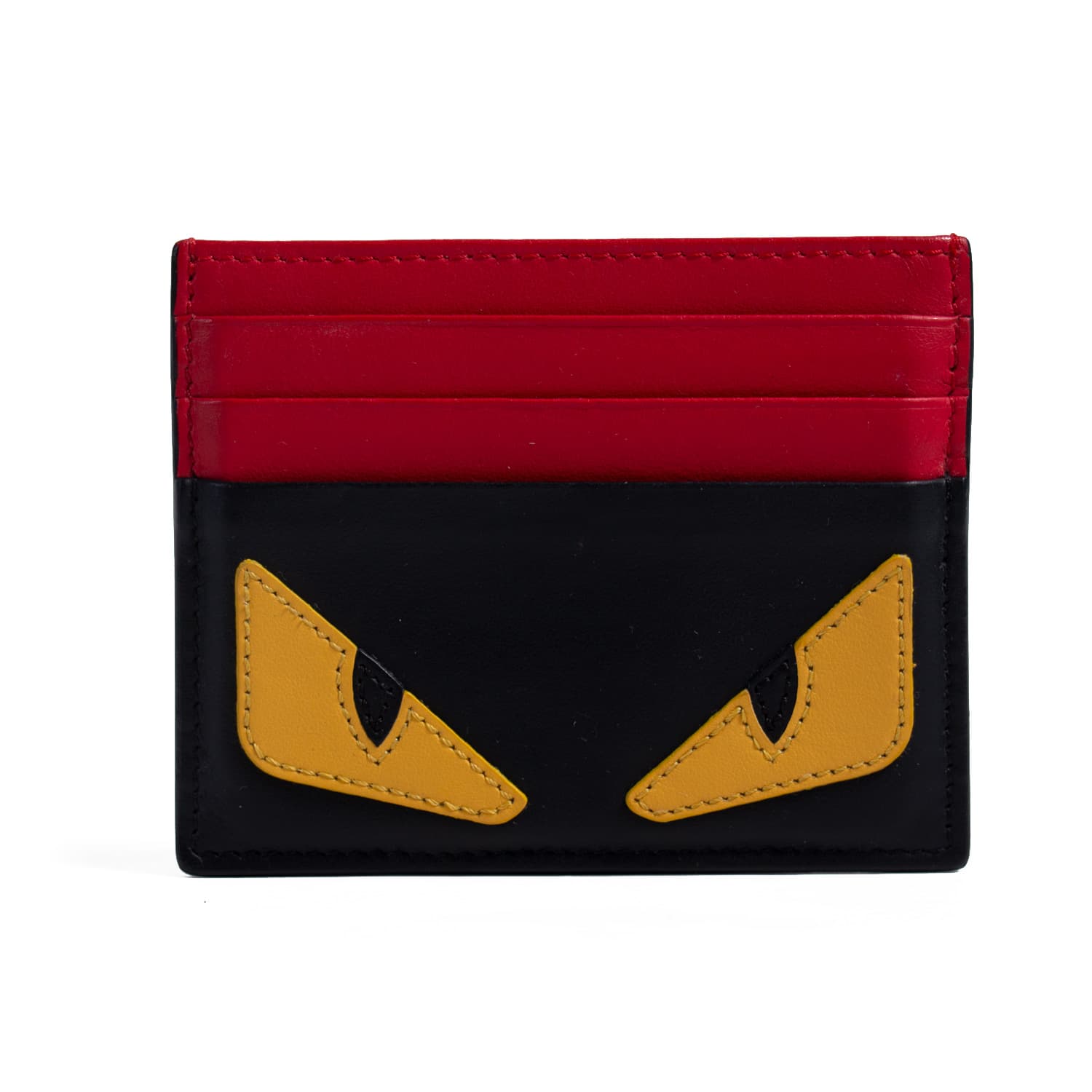 Shop authentic Fendi Monster Leather Card Holder at revogue for just ...