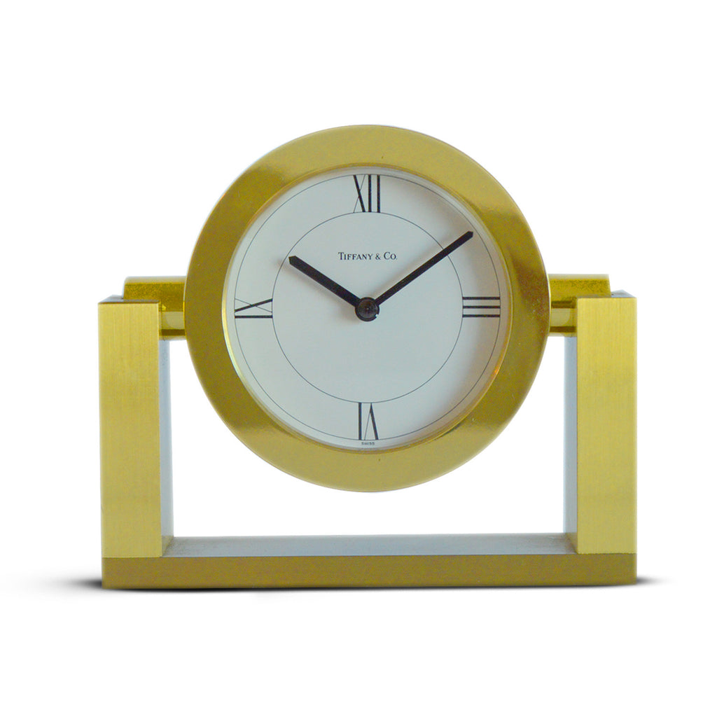 tiffany and co gold clock