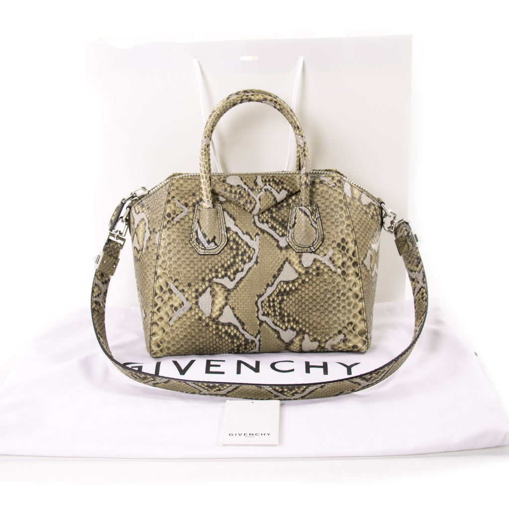 Shop authentic Givenchy Small Antigona Python Skin at revogue for just USD  2,