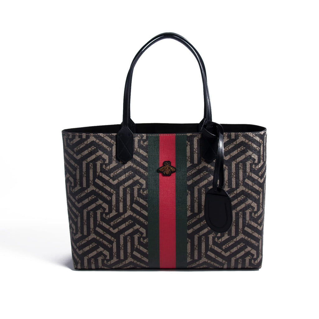 Shop authentic Gucci Caleido Web Bee Tote Bag at revogue for just USD ...