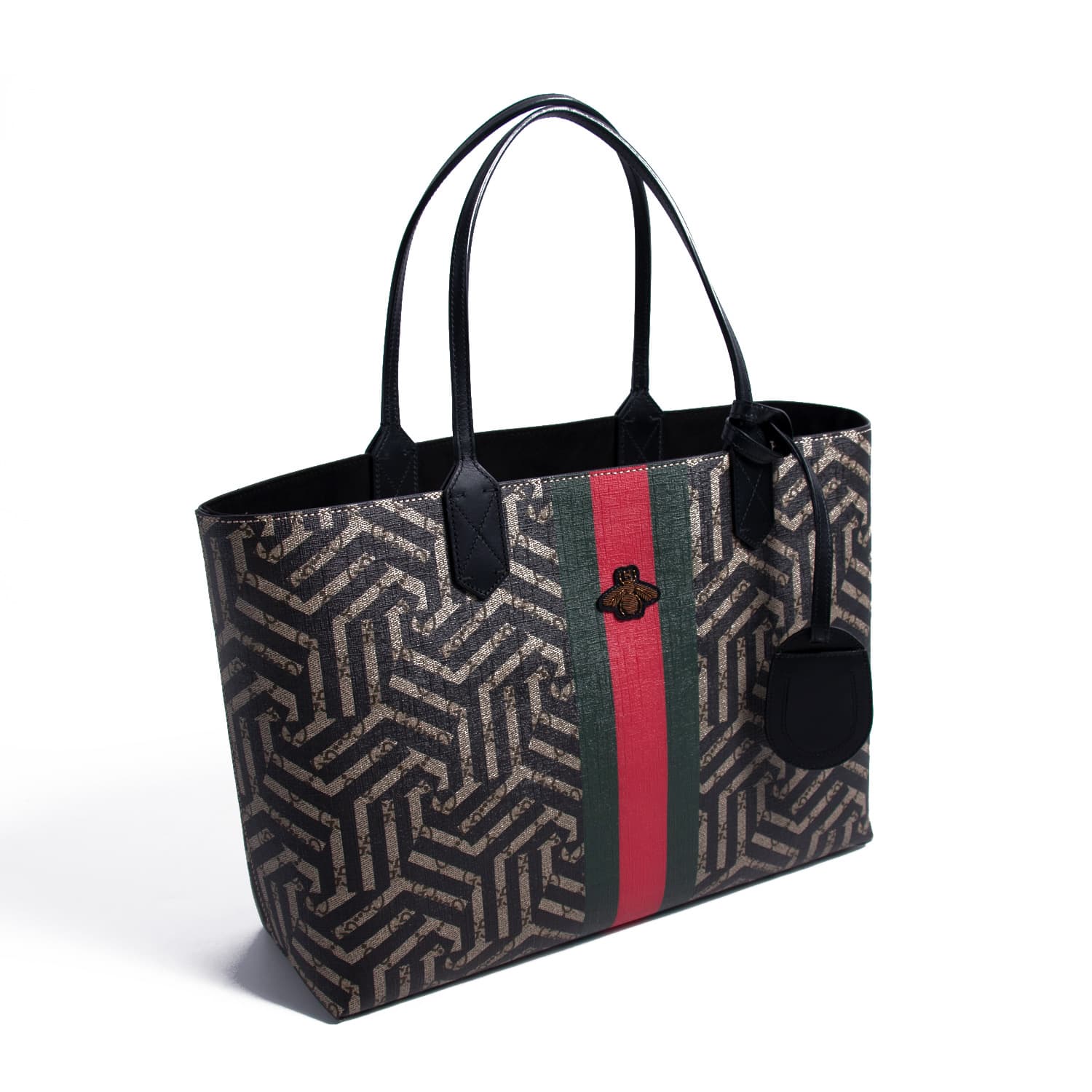 Shop authentic Gucci Caleido Web Bee Tote Bag at revogue for just USD ...