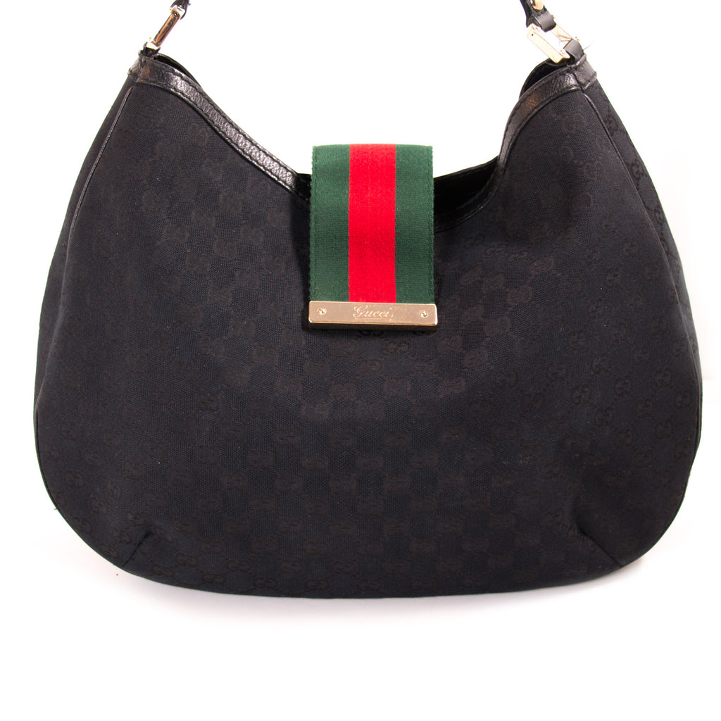 gucci canvas hobo