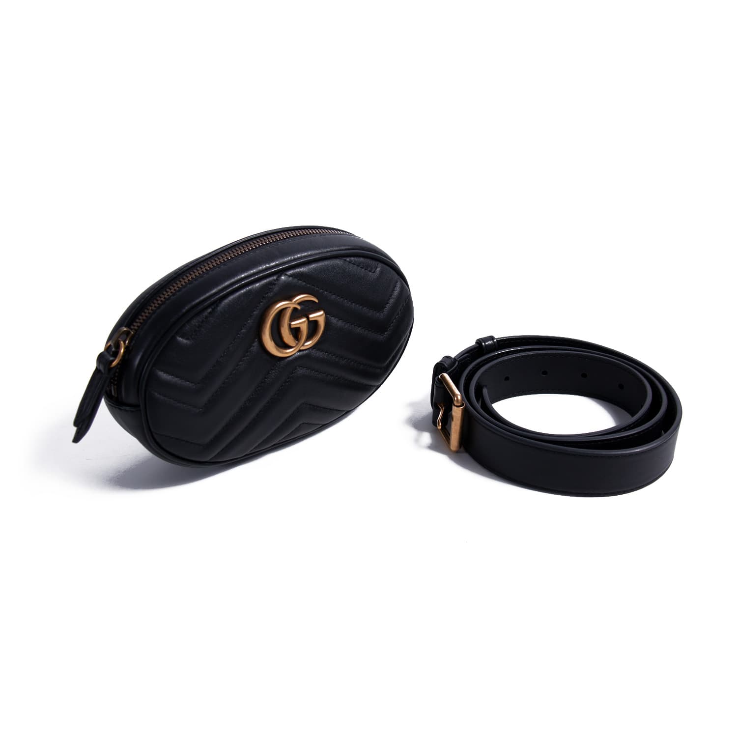 Shop authentic Gucci Marmont Matelassé Leather Belt Bag at revogue for just  USD 