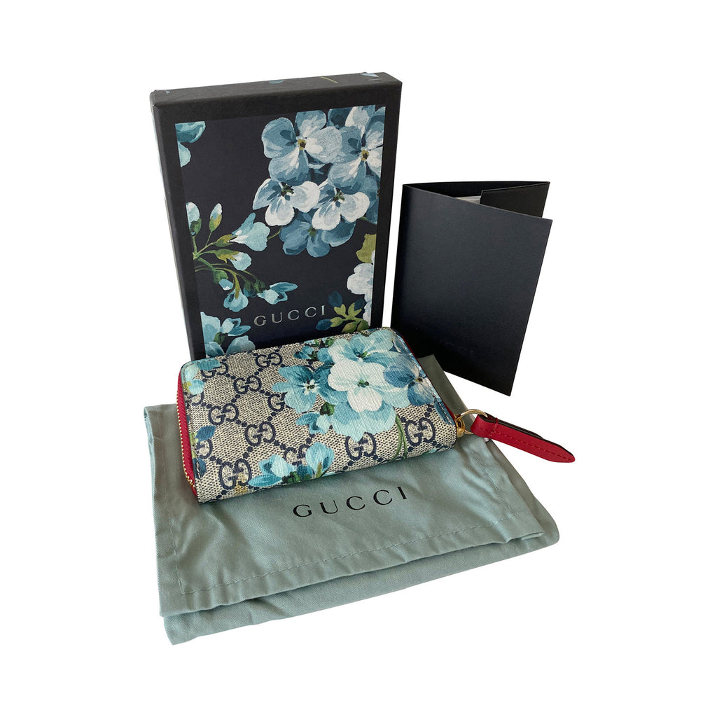 gucci blooms zip card case