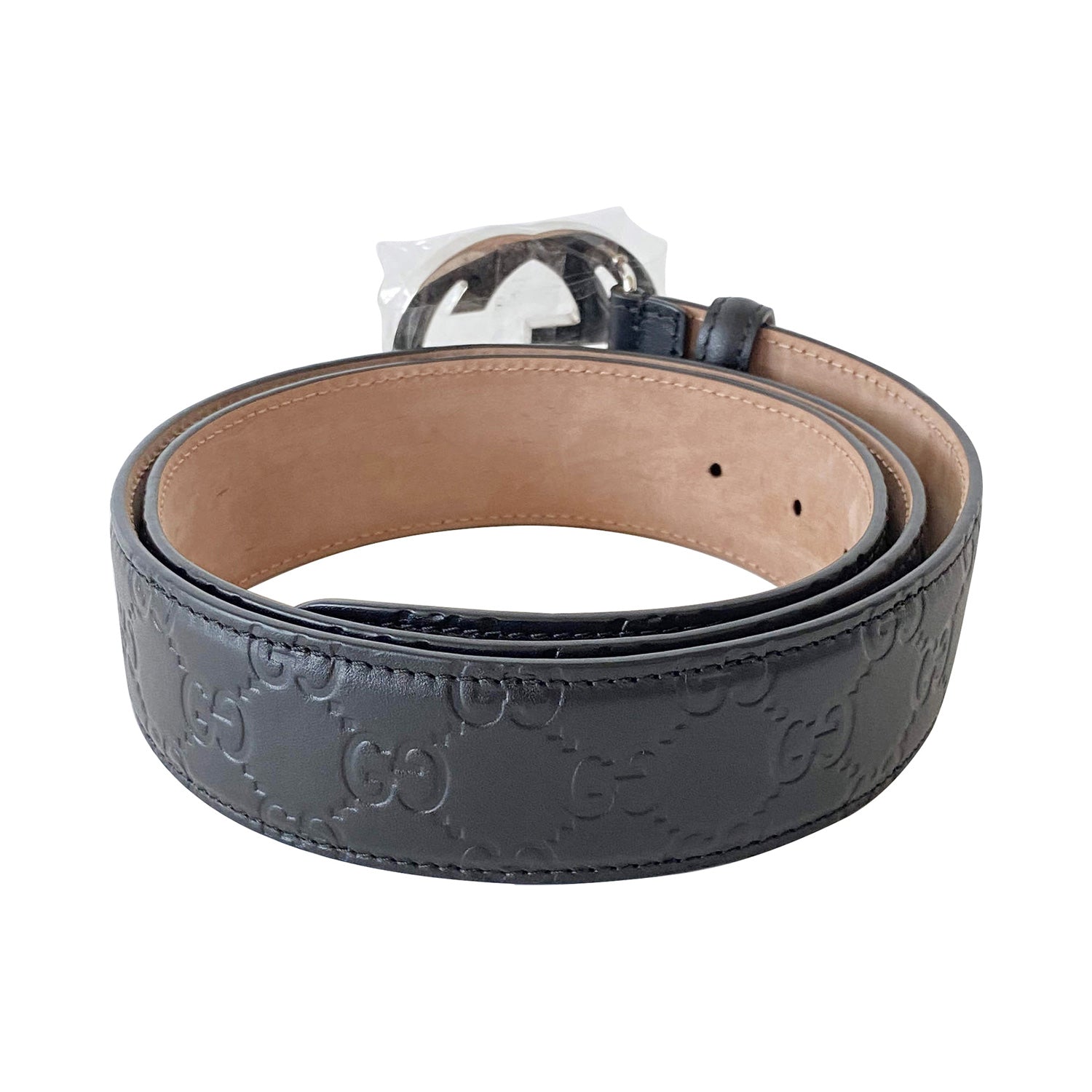 Shop authentic Gucci GG Interlocking Leather Belt at revogue for just ...