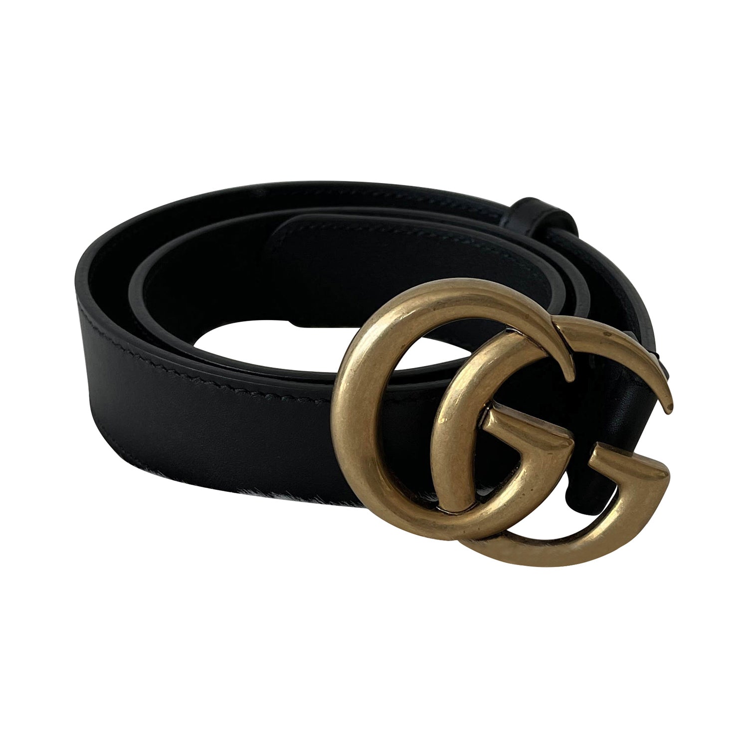 Shop authentic Gucci GG Marmont Leather Belt at revogue for just USD 350.00