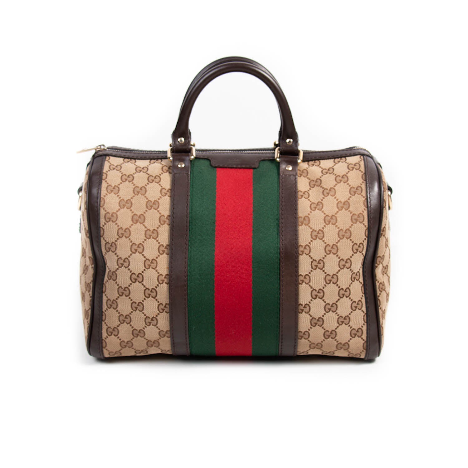 Shop authentic Gucci Vintage Web Boston 