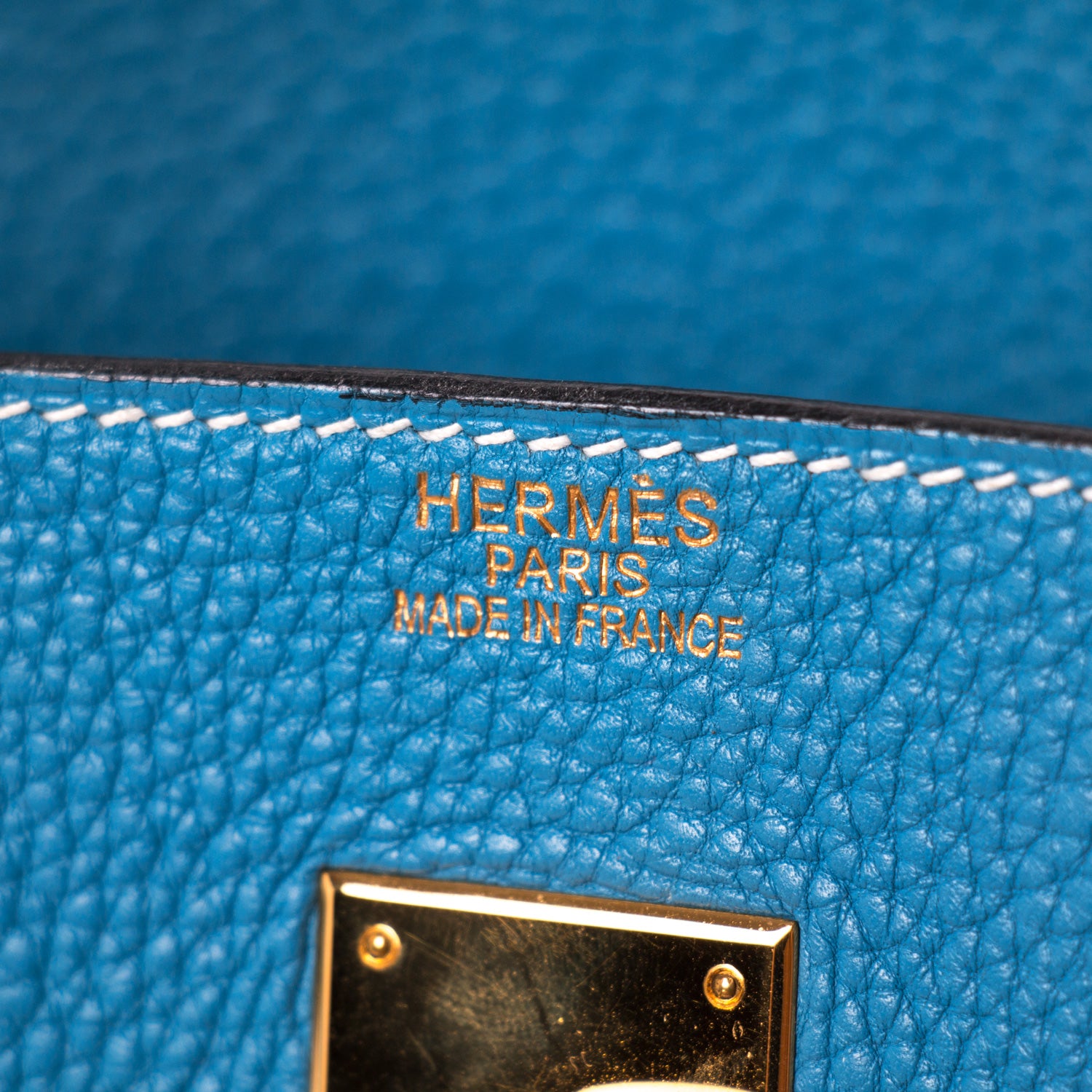 Shop authentic Hermès Birkin 40 Bleu Jean Clemence at revogue for just ...