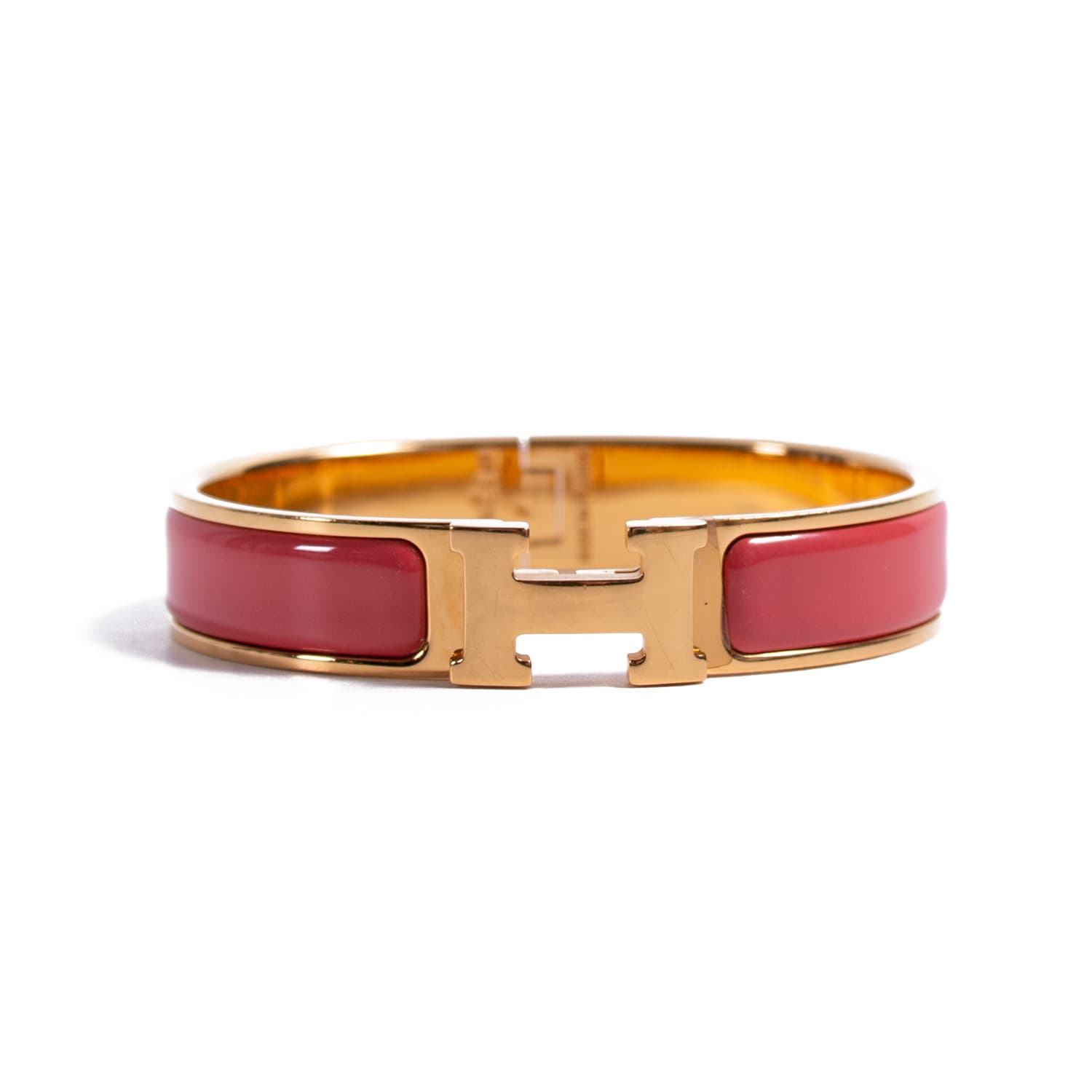Shop authentic Hermès Narrow Clic H Bracelet at revogue for just USD 355.00
