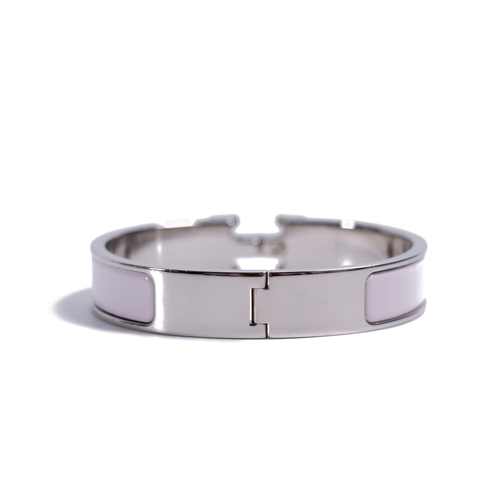 hermes h bracelet white and silver