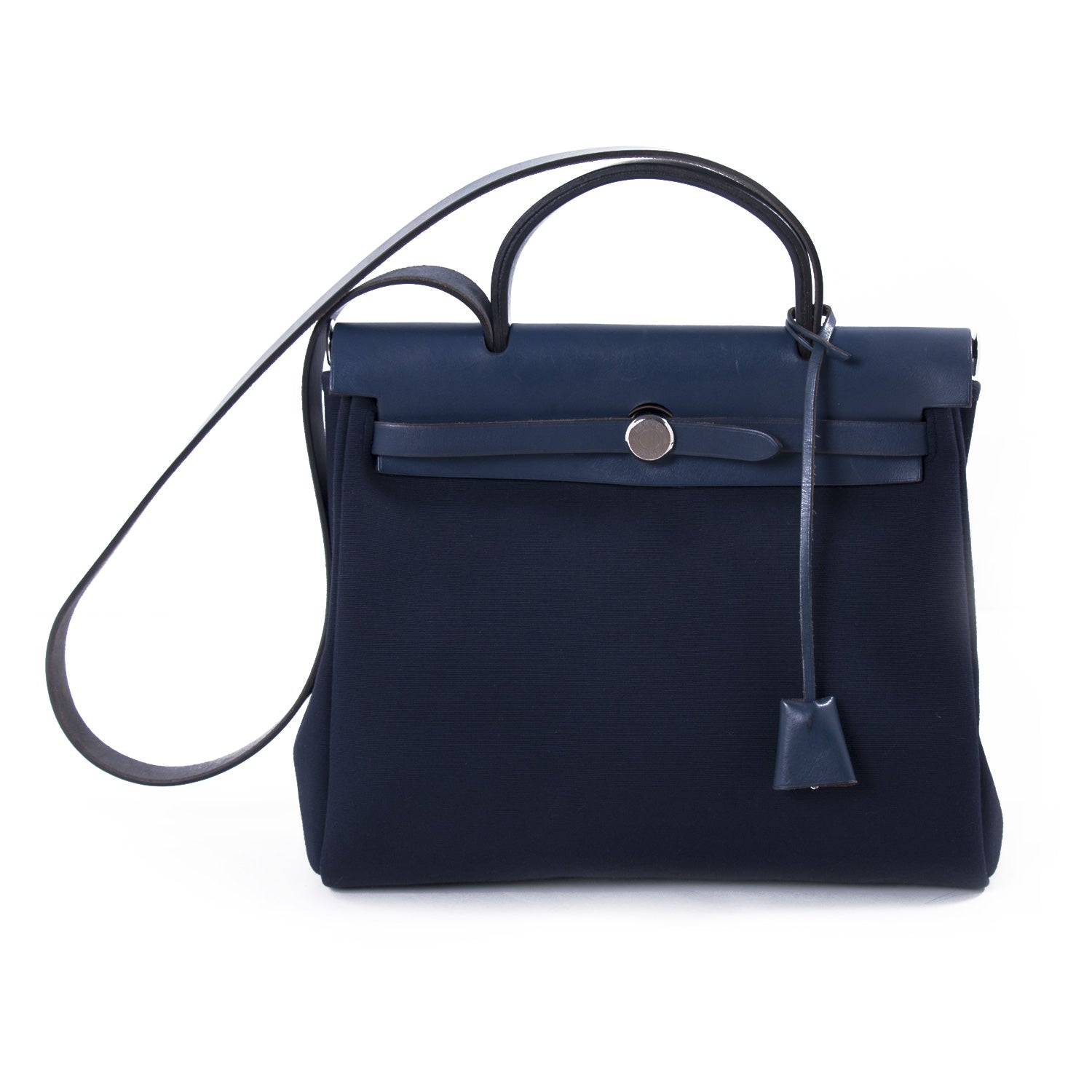 Shop authentic Hermès Herbag PM Toile Beige Navy Blue at revogue for ...