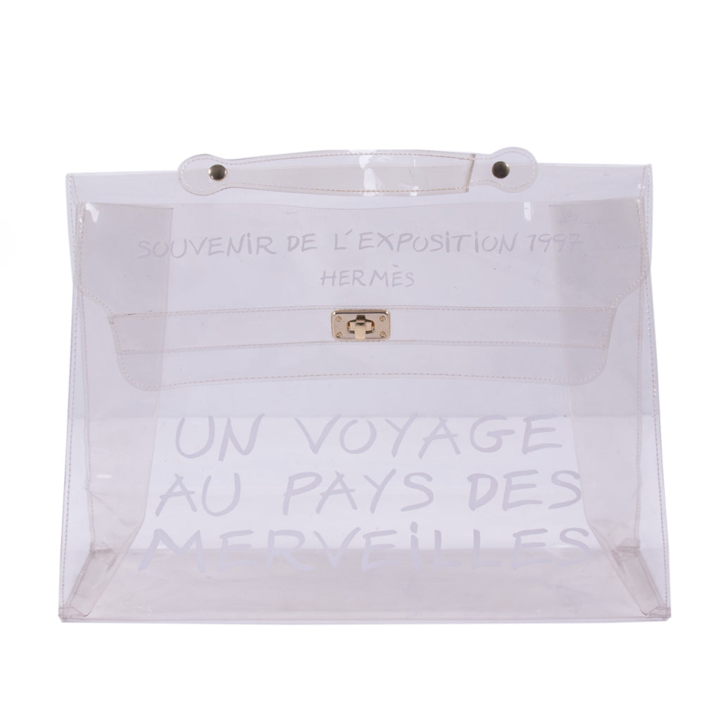 hermes kelly transparent bag