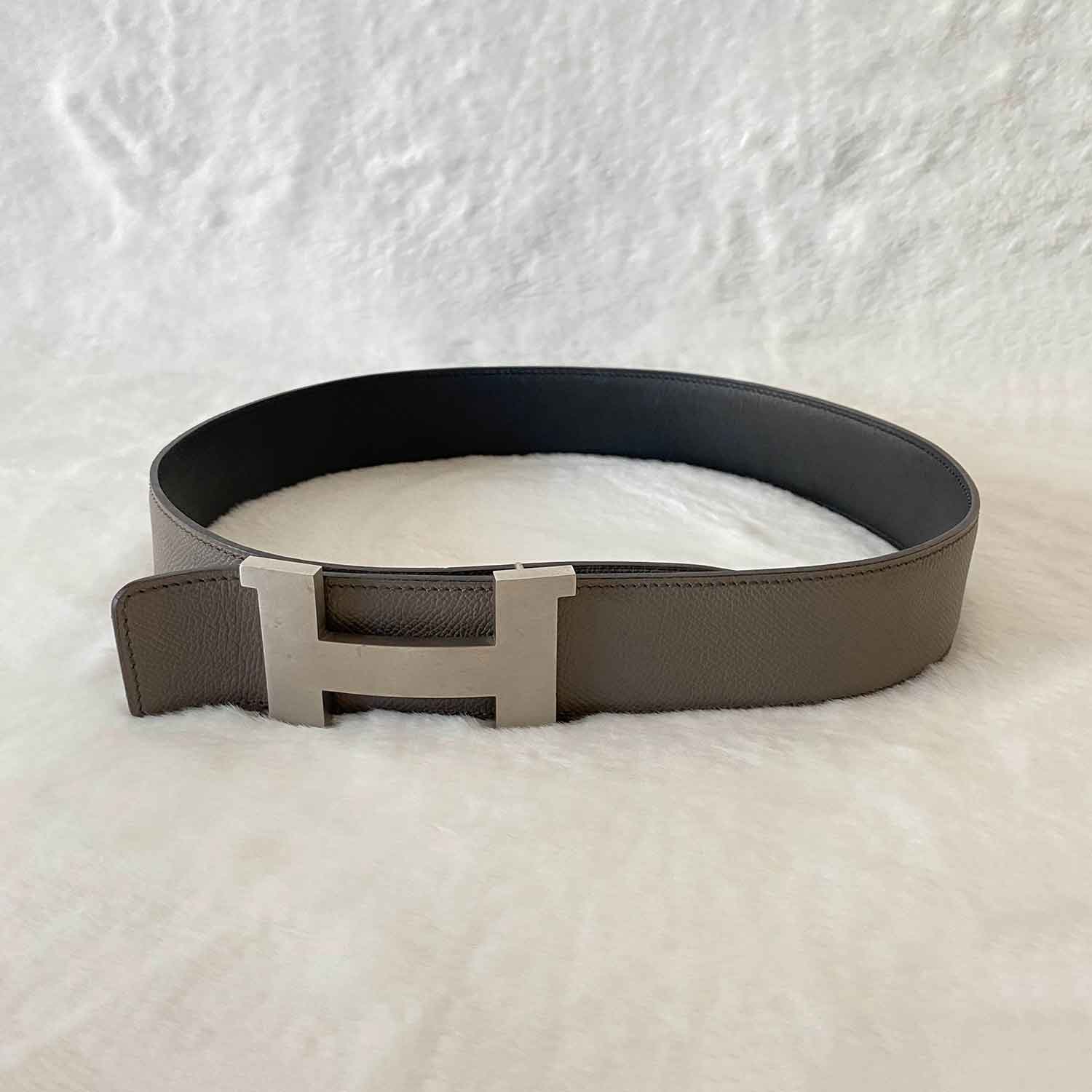 Shop authentic Hermès H Belt Buckle and Reversible Strap at revogue for ...