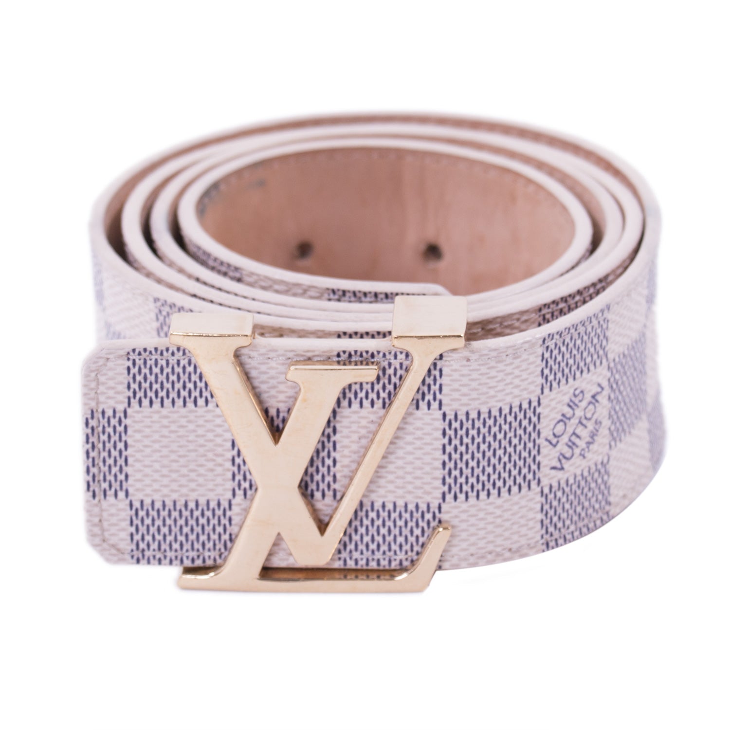 Shop authentic Louis Vuitton Damier Azur Initiales Belt at revogue for ...