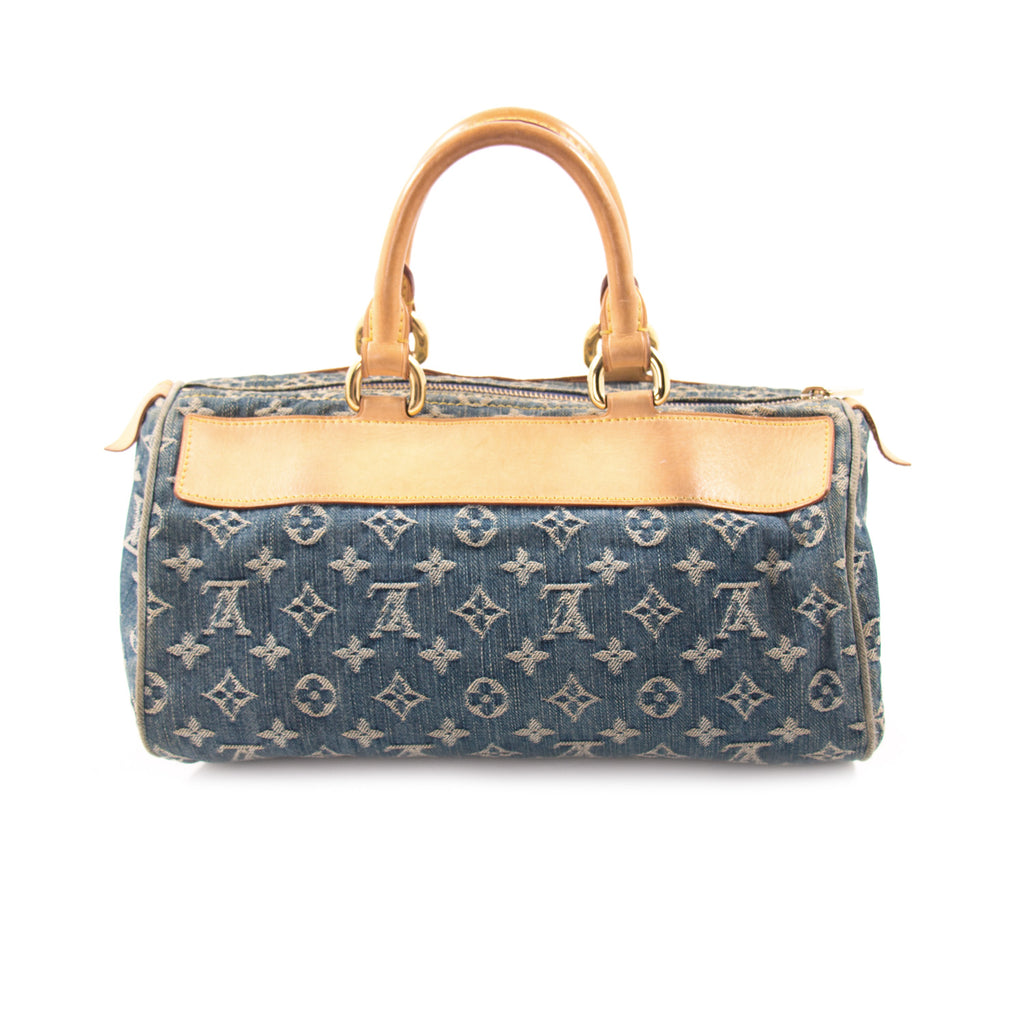 Louis Vuitton Blue Monogram Denim Neo Speedy Bag - Yoogi's Closet