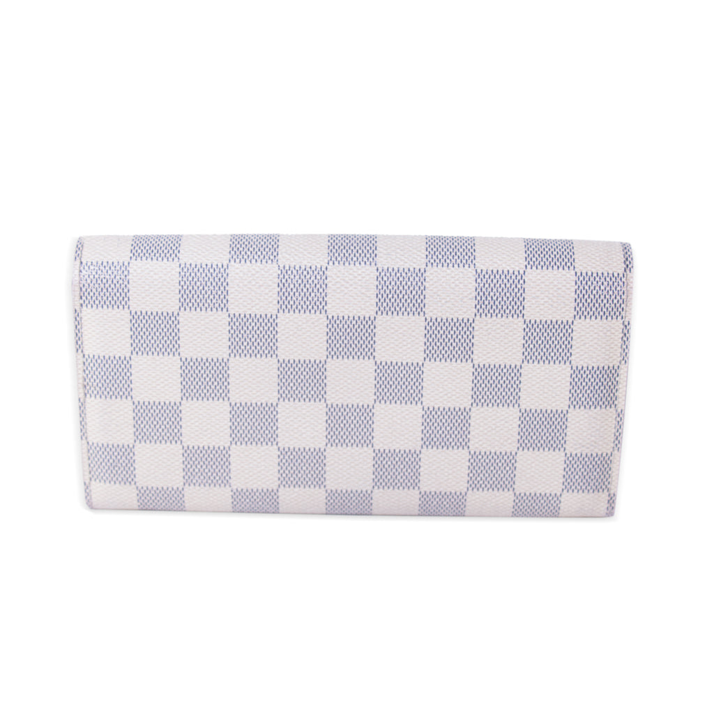 Shop authentic Louis Vuitton Damier Azur Sarah Wallet at revogue for just USD 320.00