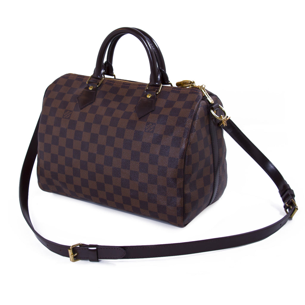 Shop authentic Louis Vuitton Damier Ebene Speedy 30 Bandouliere at revogue for just USD 800.00