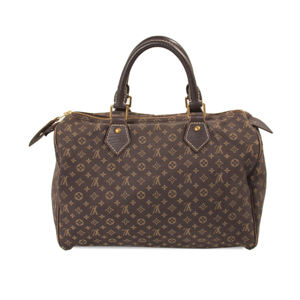 Louis Vuitton Dark Brown Fusain Mini Lin Monogram Idylle Neverfull