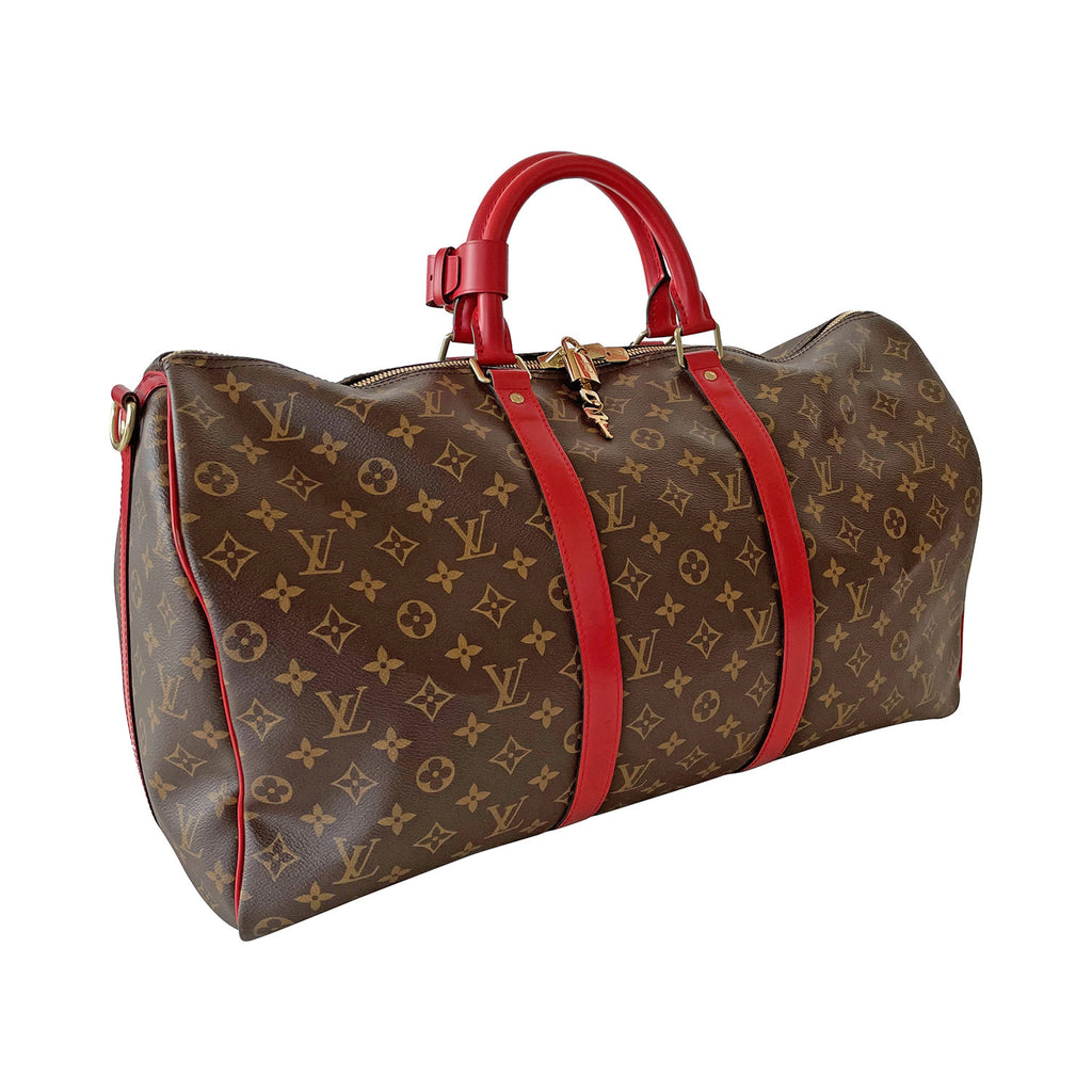 Louis Vuitton Keepall Rgb Clear Ss19 Virgil Abloh Bandouliere 50 870439 Red  Pvc Weekend/Travel Bag