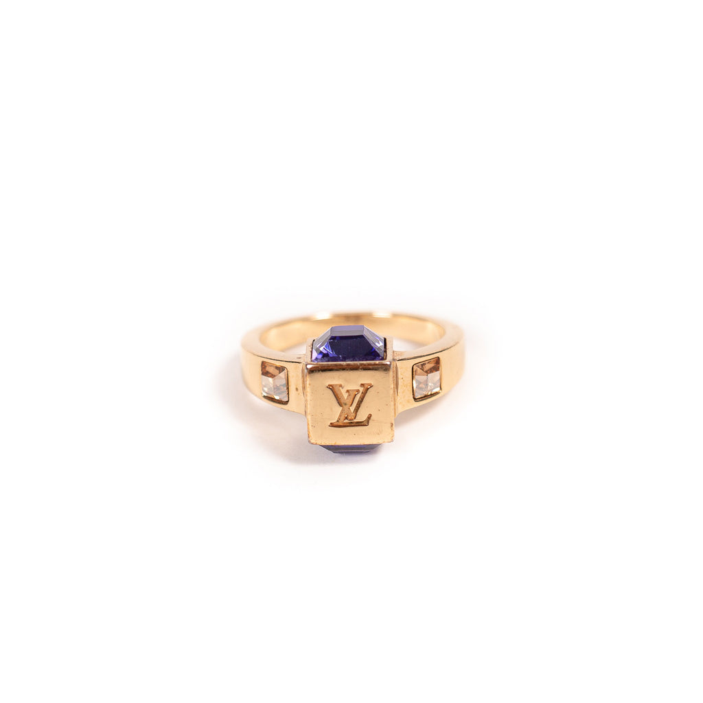 Shop authentic Louis Vuitton Crystal Gamble Ring at revogue for just USD 200.00