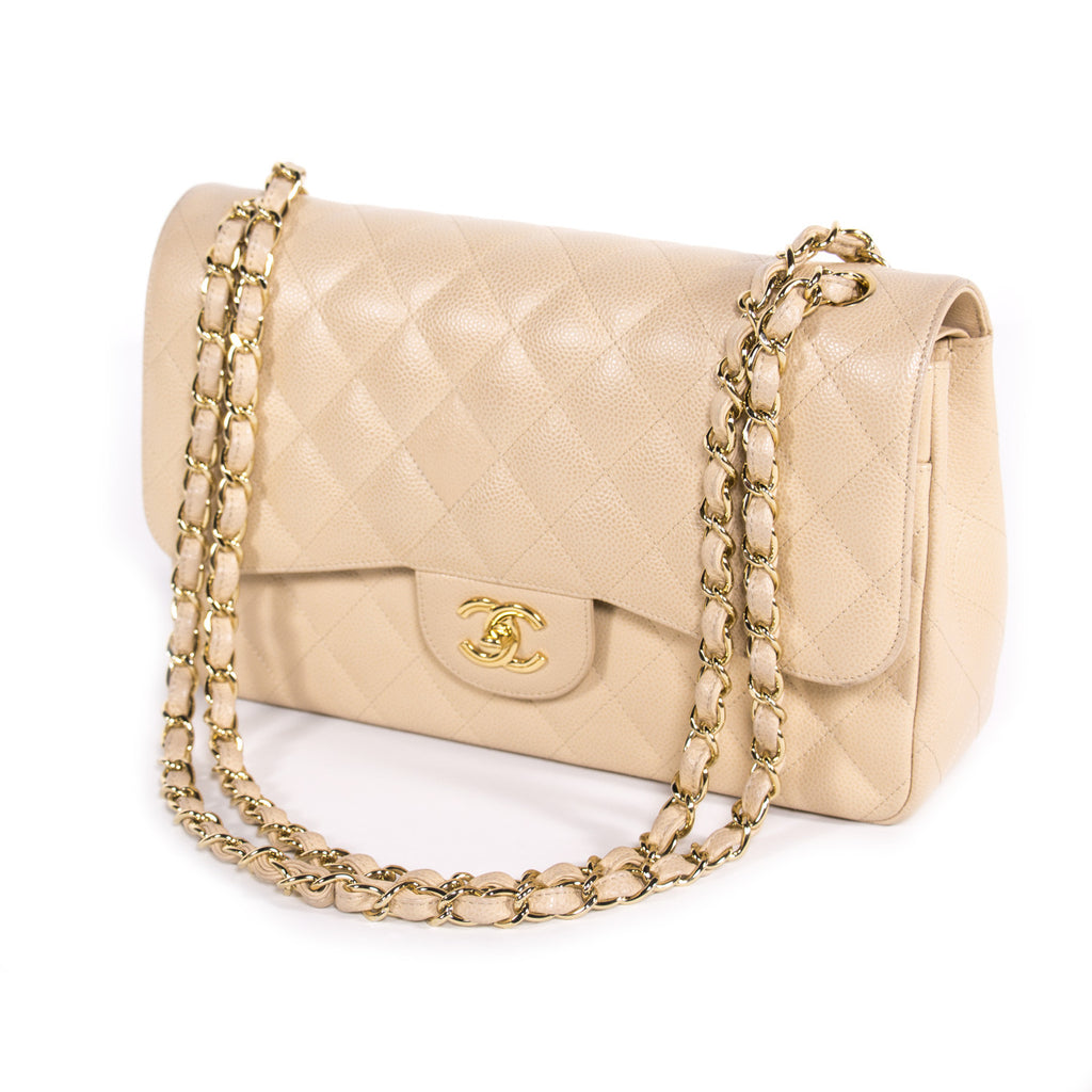 Shop authentic Chanel Caviar Classic Jumbo Double Flap Bag at Re-Vogue ...