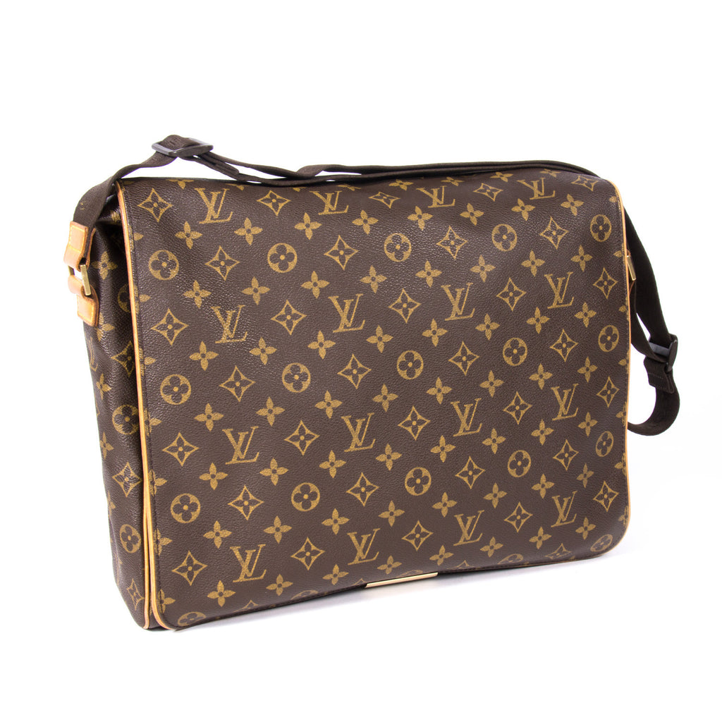 Brown and tan monogram coated canvas Louis Vuitton Blois bag with gold-tone  at 1stDibs