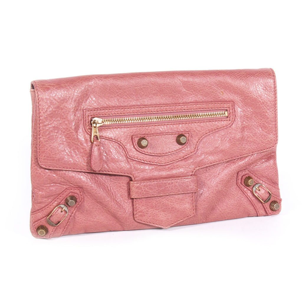 balenciaga clutch pink