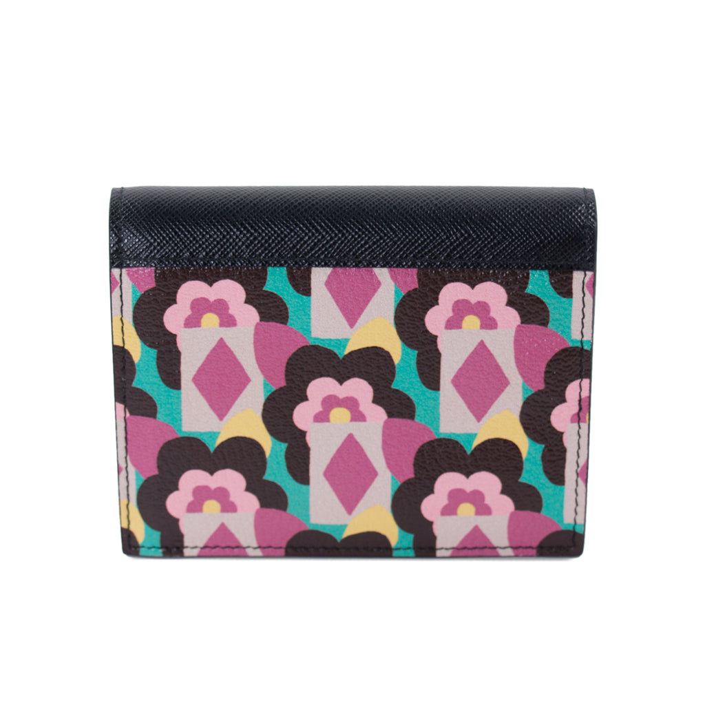 Shop authentic Prada Floral Flap Wallet at revogue for just USD 