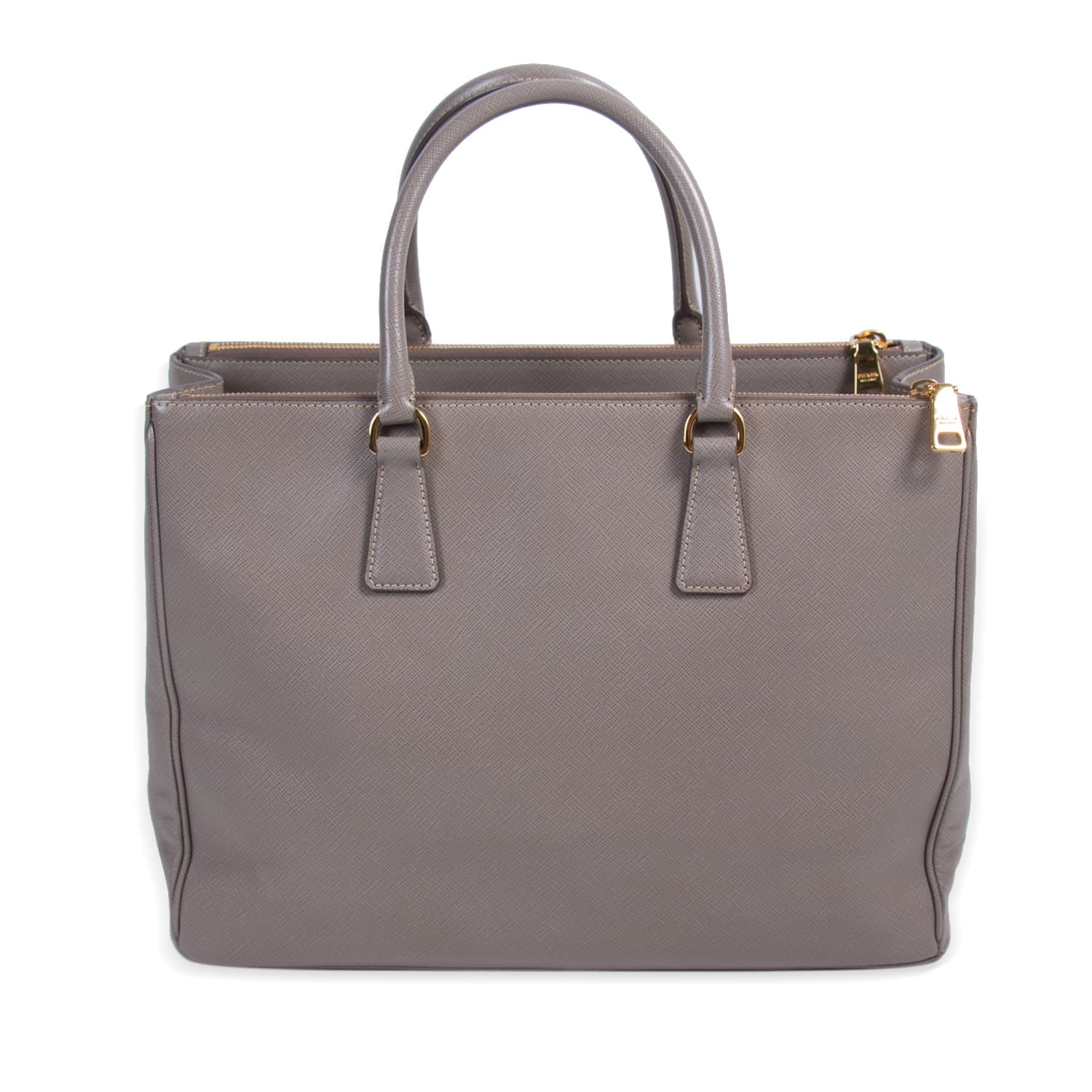 Shop authentic Prada Galleria Saffiano Lux Double-Zip Tote Bag at ...